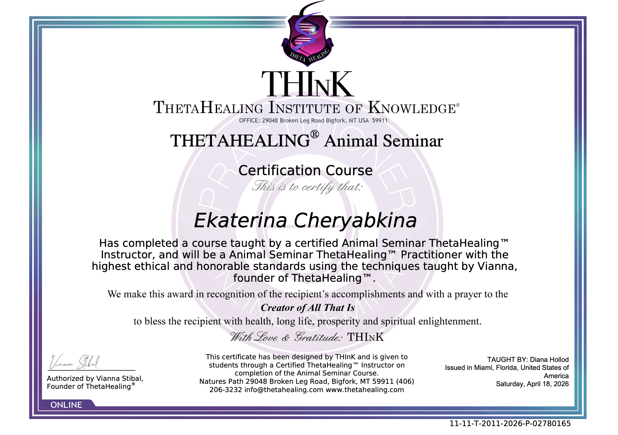 ThetaHealing — Animal Seminar