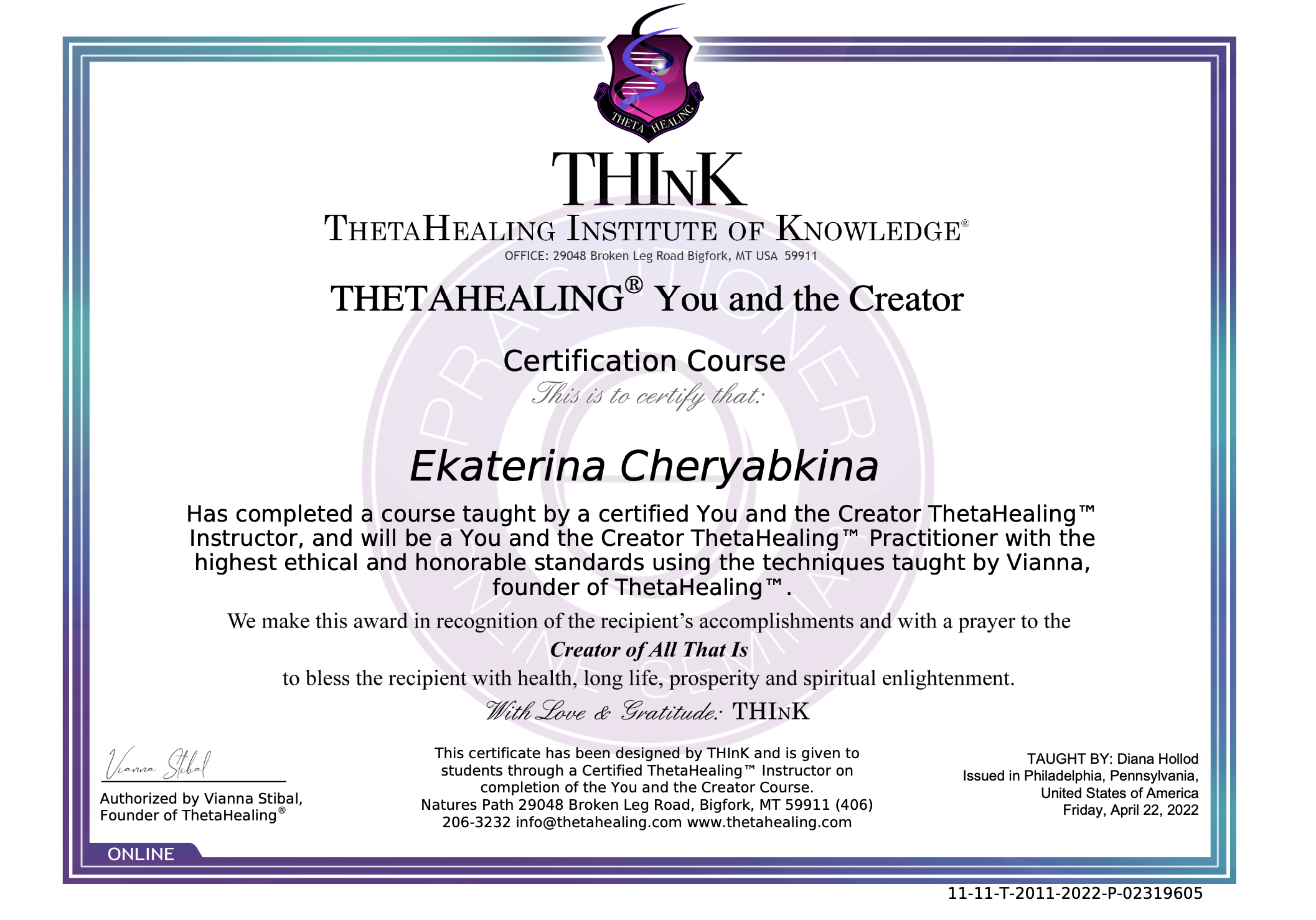ThetaHealing — You and the Creator