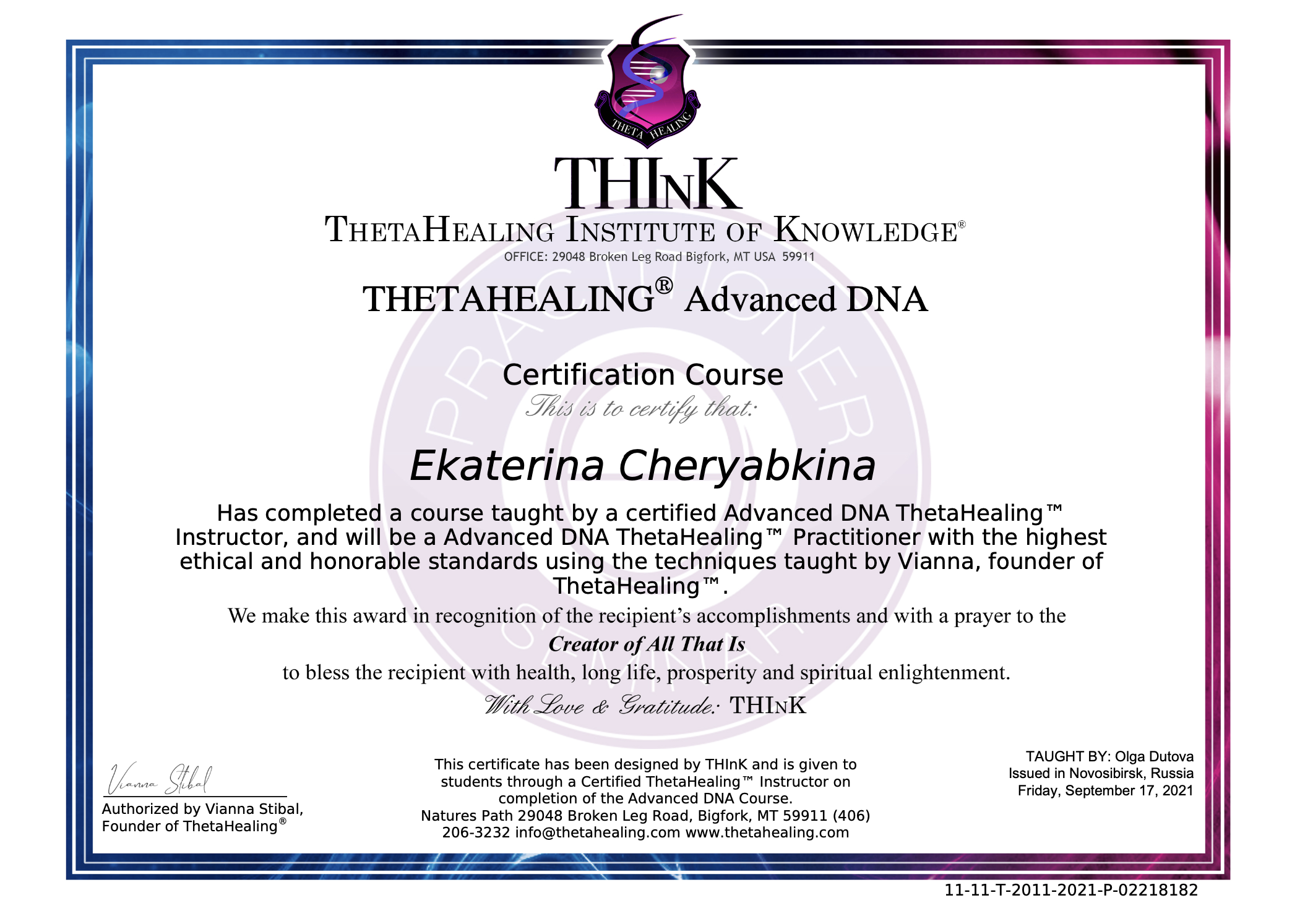 ThetaHealing — Advanced DNA
